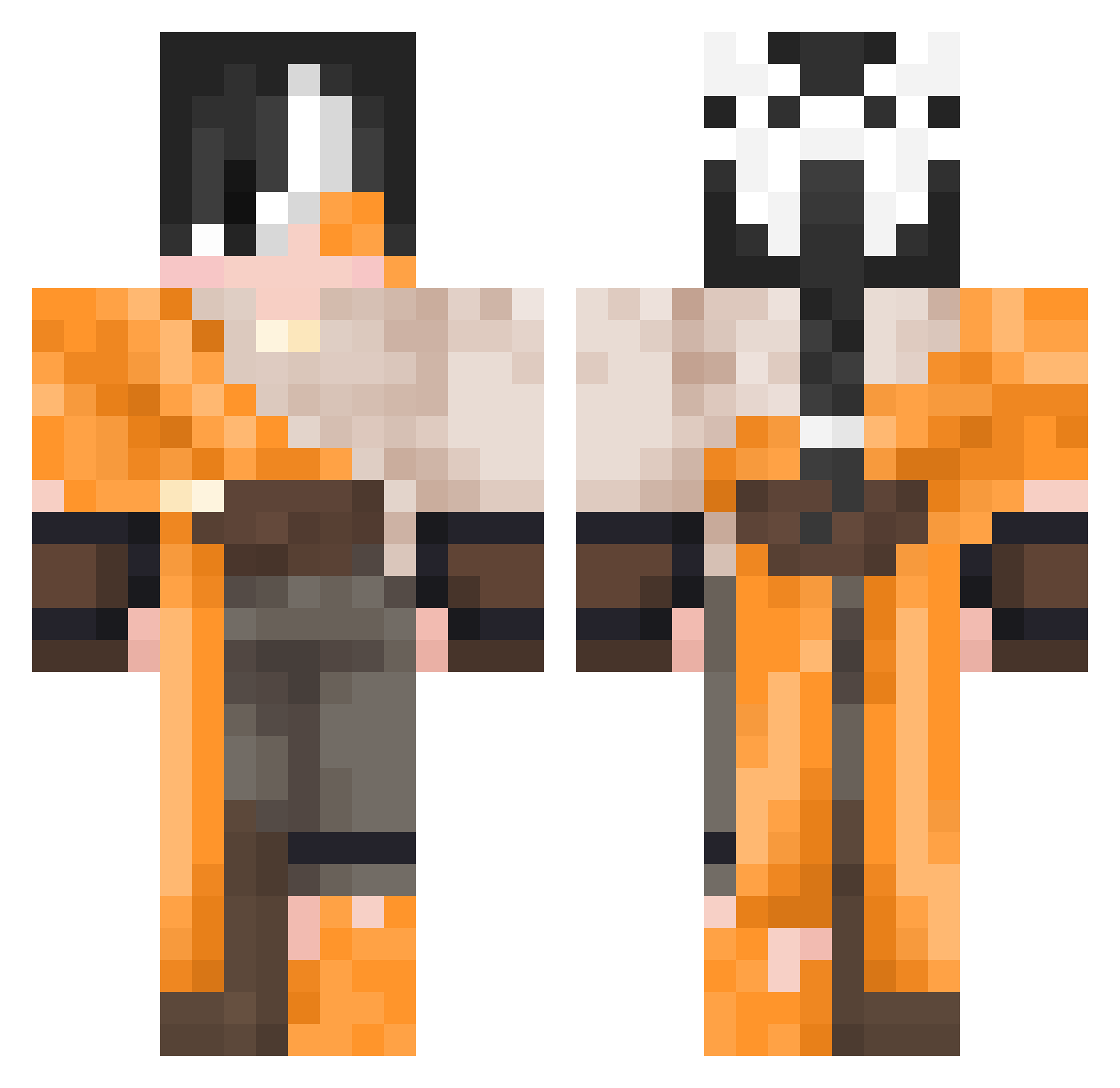 styxilac Minecraft skin, front and back view