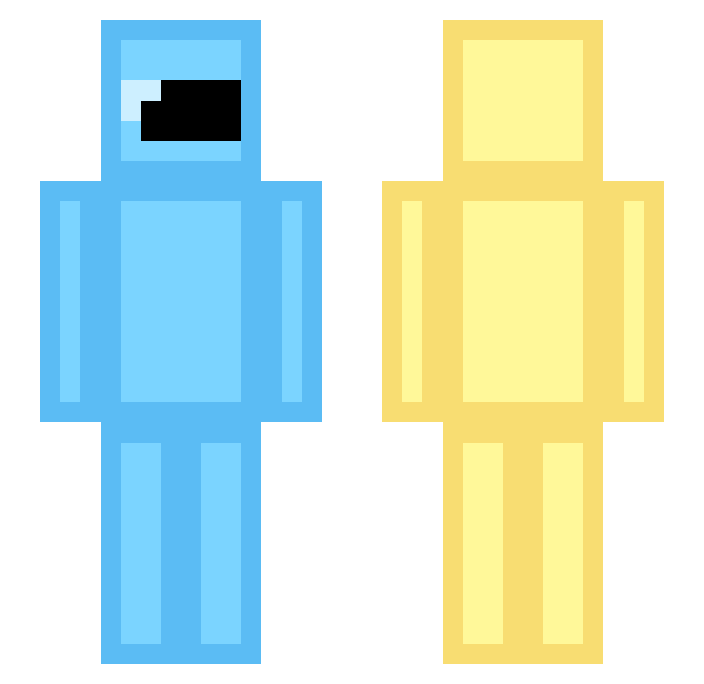 Aaragorn Minecraft skin, front and back view