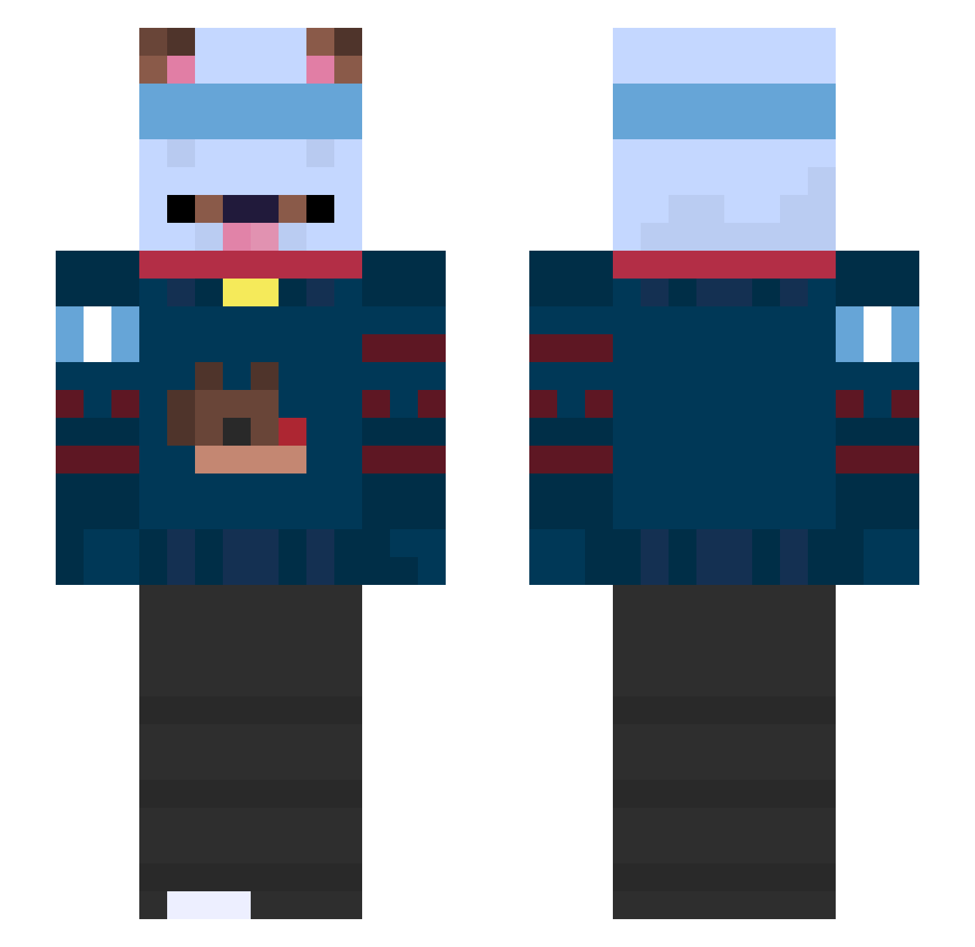Salt_M1st Minecraft skin, front and back view