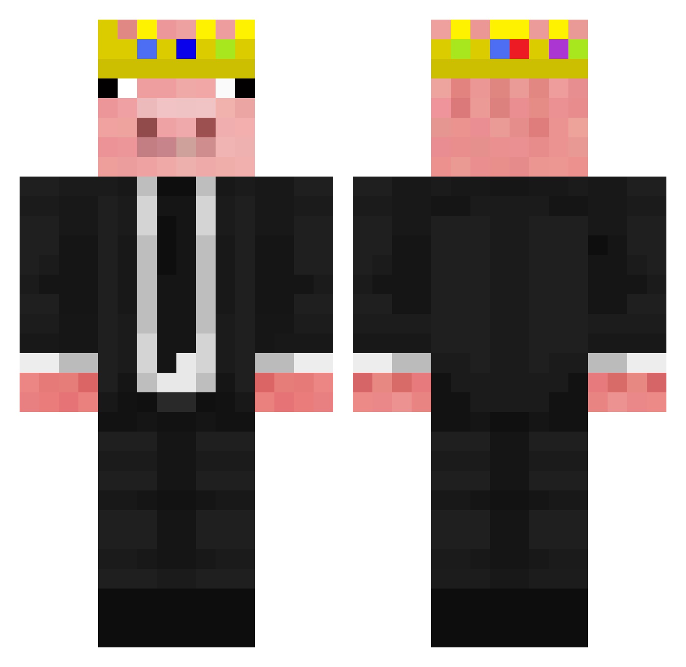 JACOBGABBY Minecraft skin, front and back view