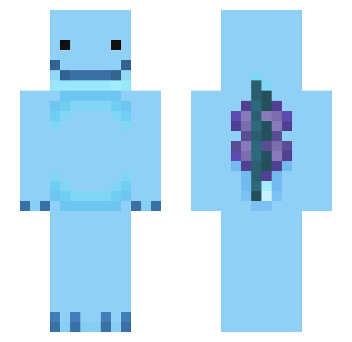 _xsou Minecraft skin, front and back view
