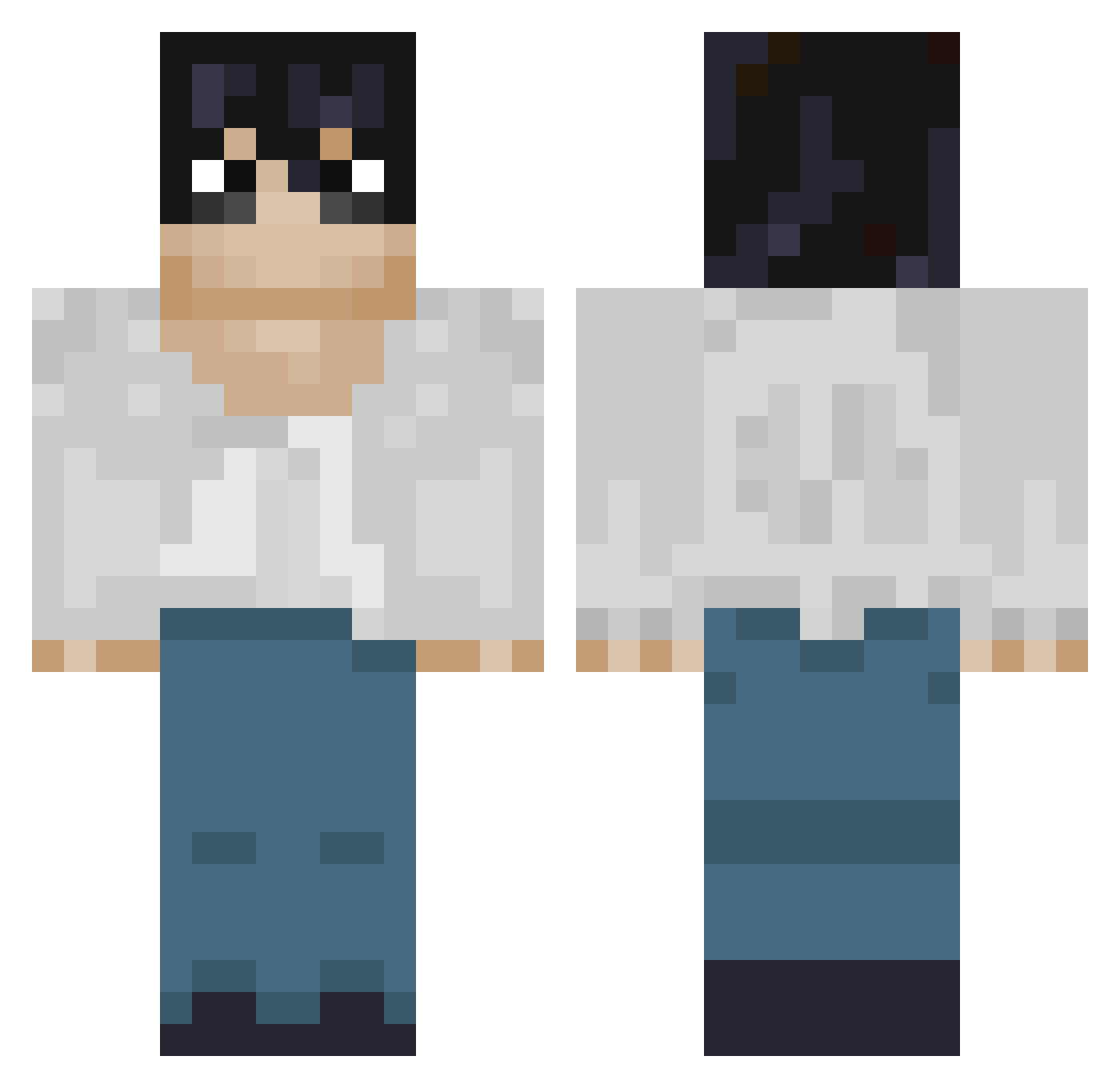 marxist Minecraft skin, front and back view