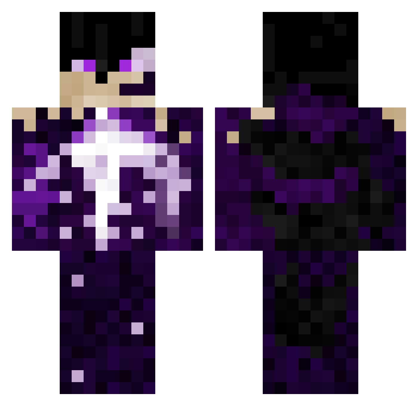 AdiIsCool Minecraft skin, front and back view