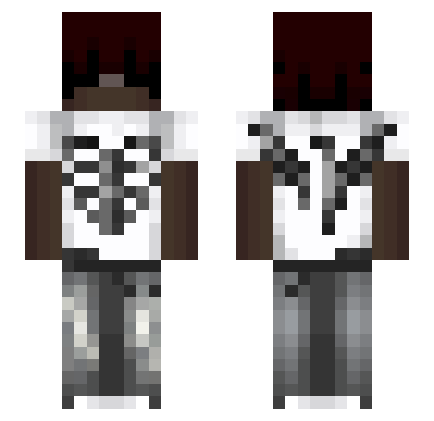 wnhd Minecraft skin, front and back view
