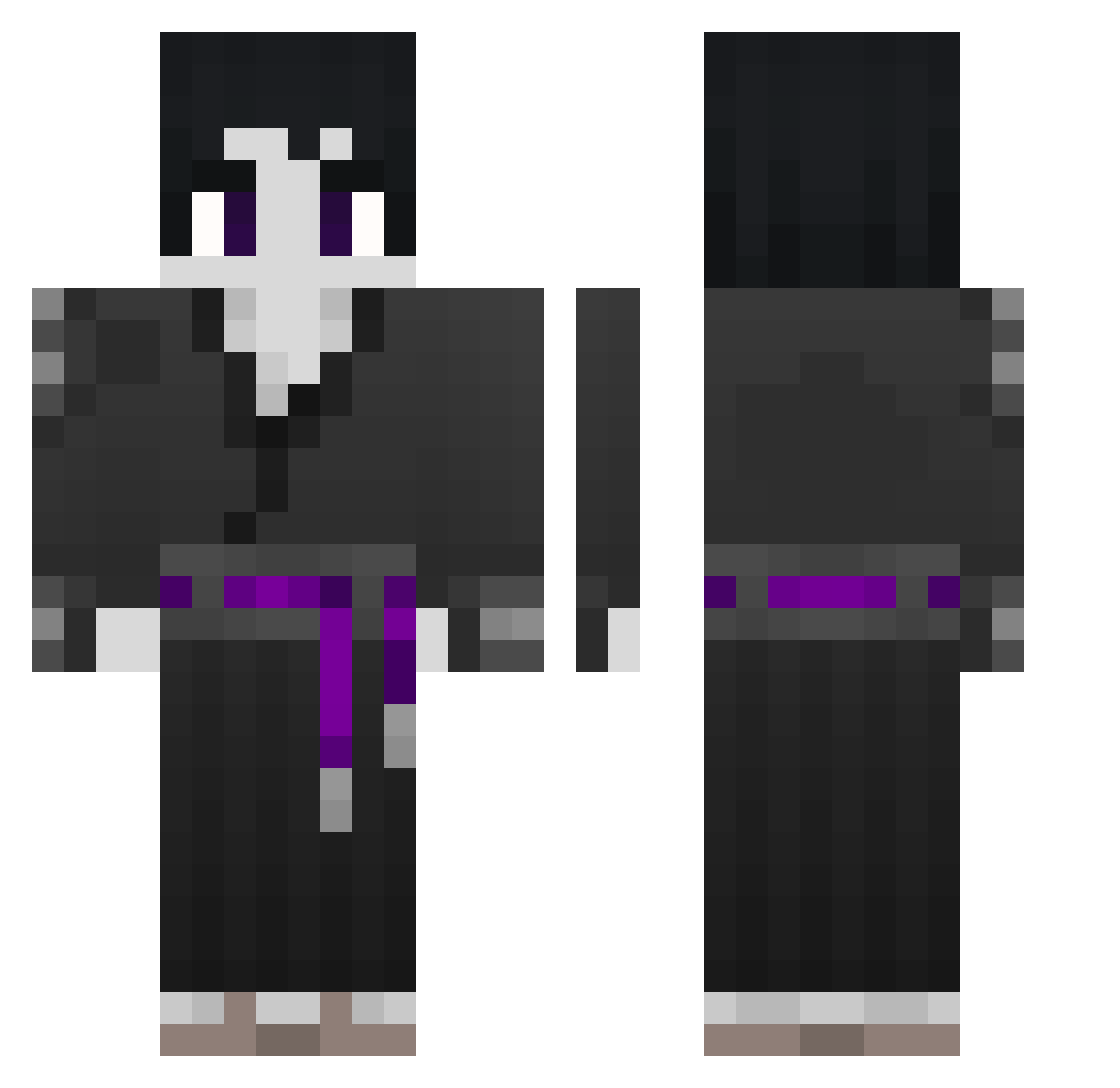 PoH_____ Minecraft skin, front and back view
