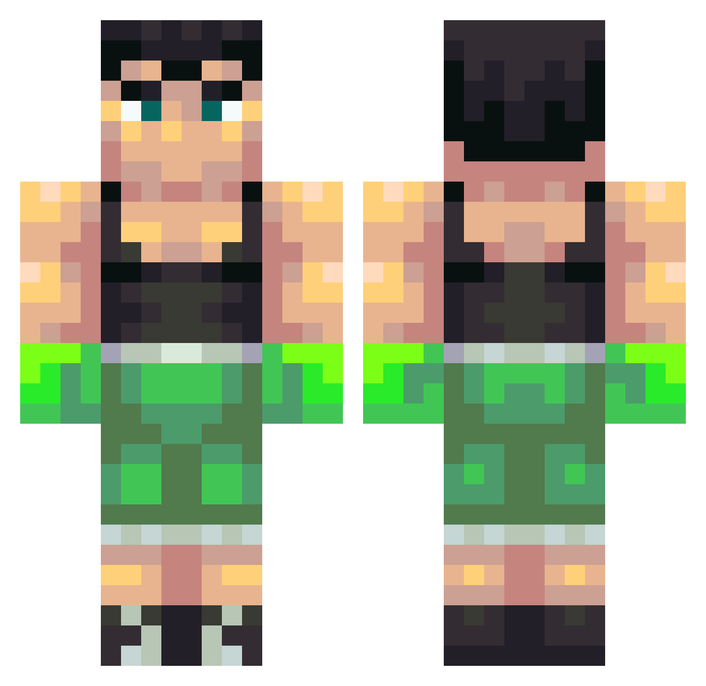 Lasacii Minecraft skin, front and back view