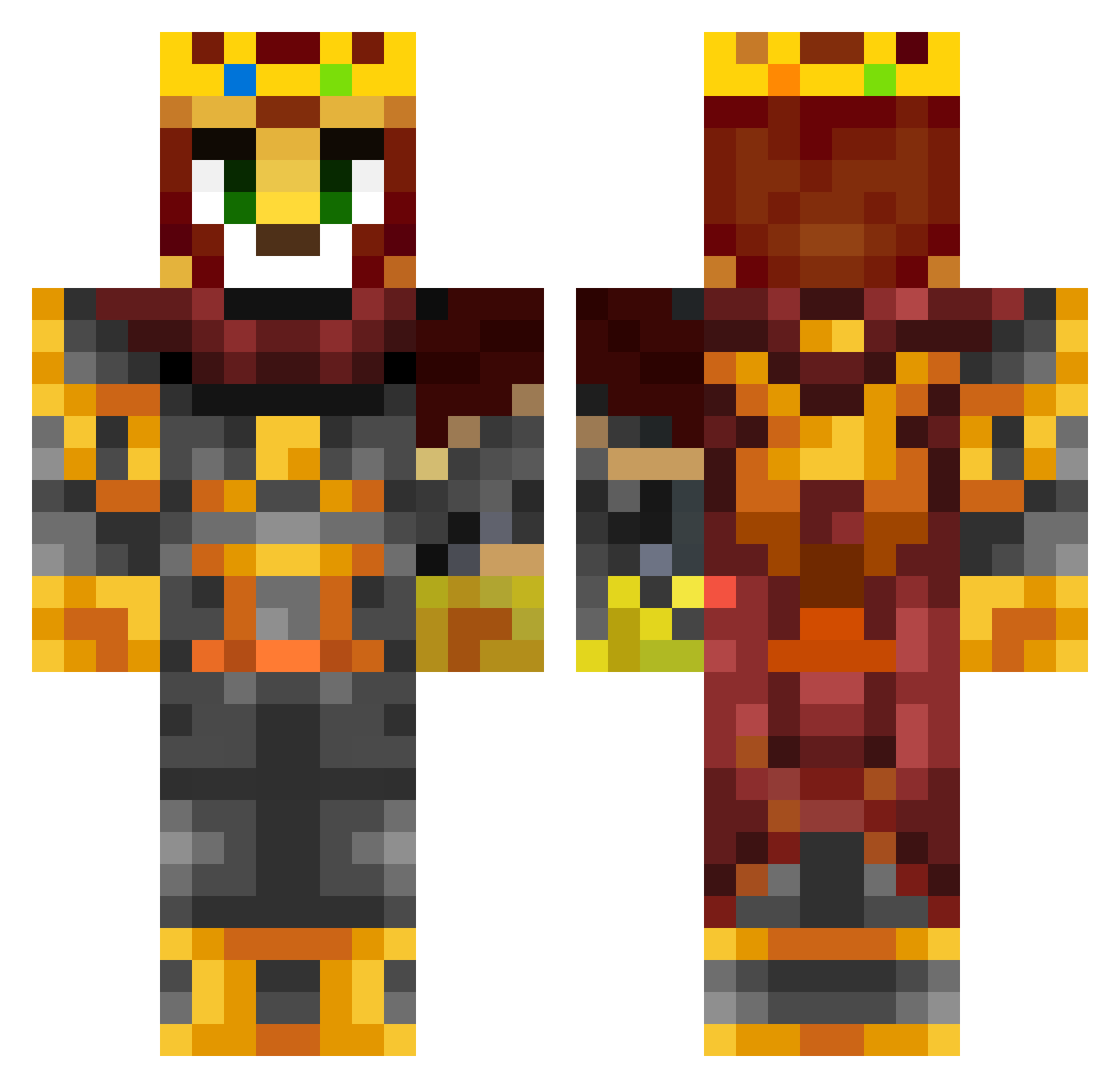darke1221 Minecraft skin, front and back view