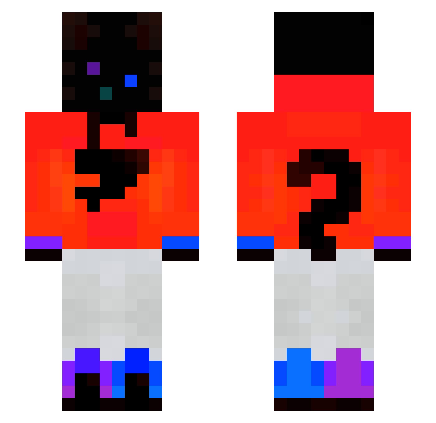 Mydoom_B Minecraft skin, front and back view