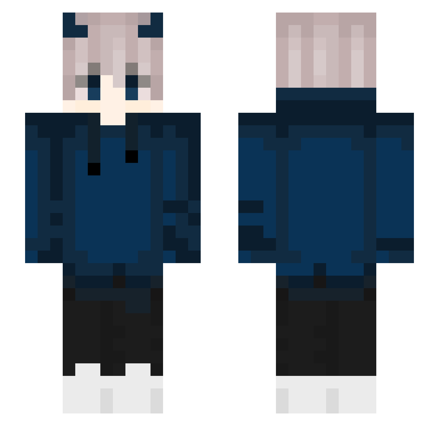 zRyujin Minecraft skin, front and back view