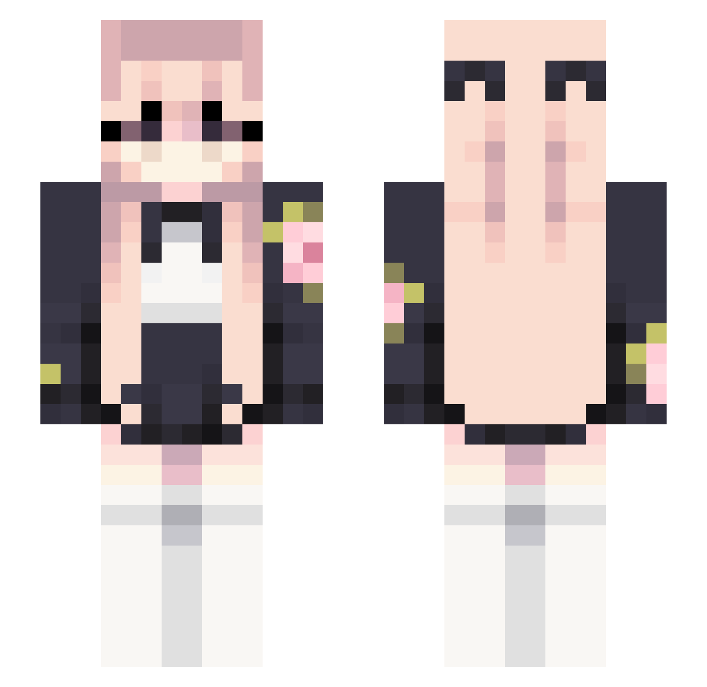 Mariza69420 Minecraft skin, front and back view