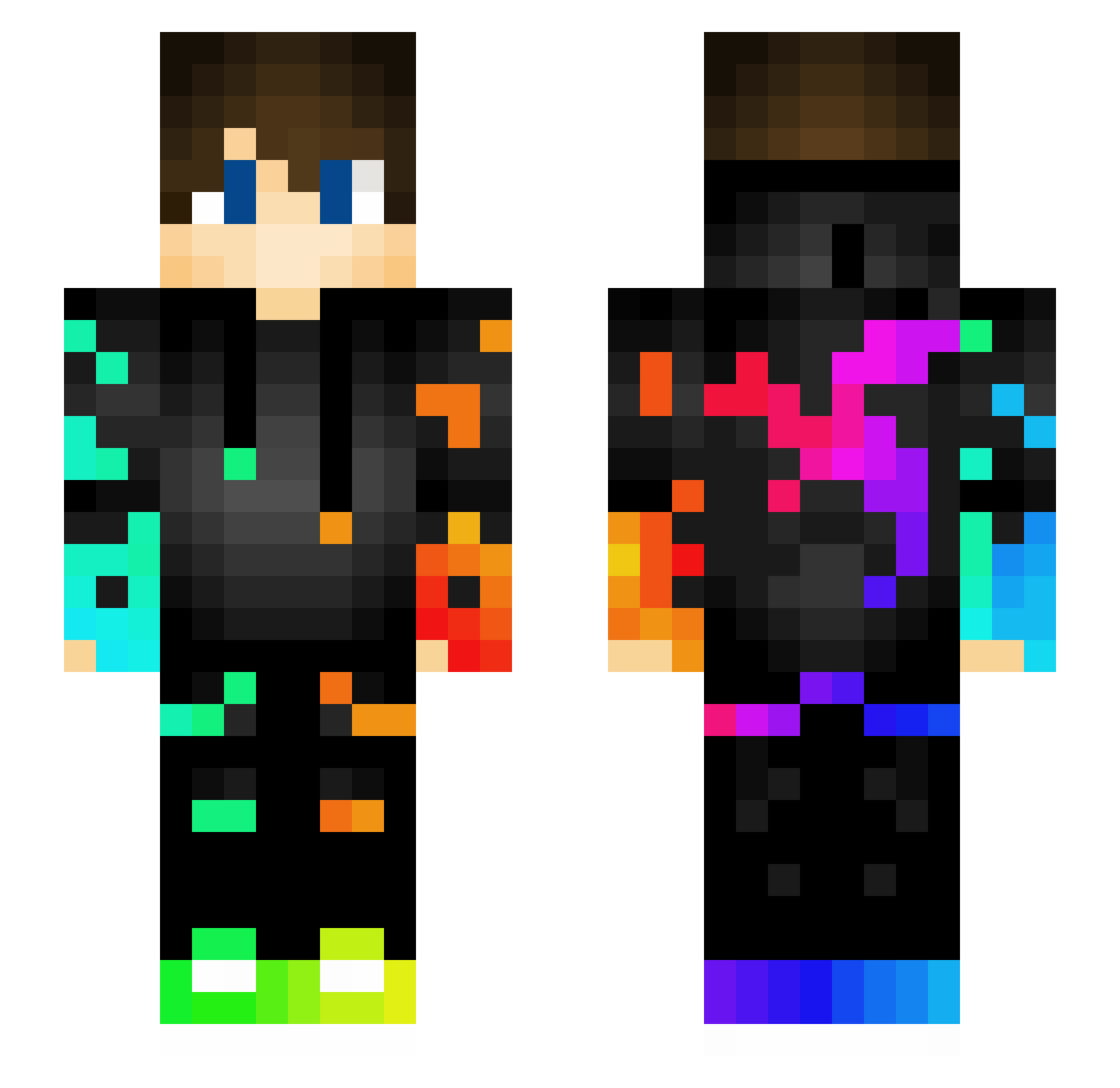smili13 Minecraft skin, front and back view