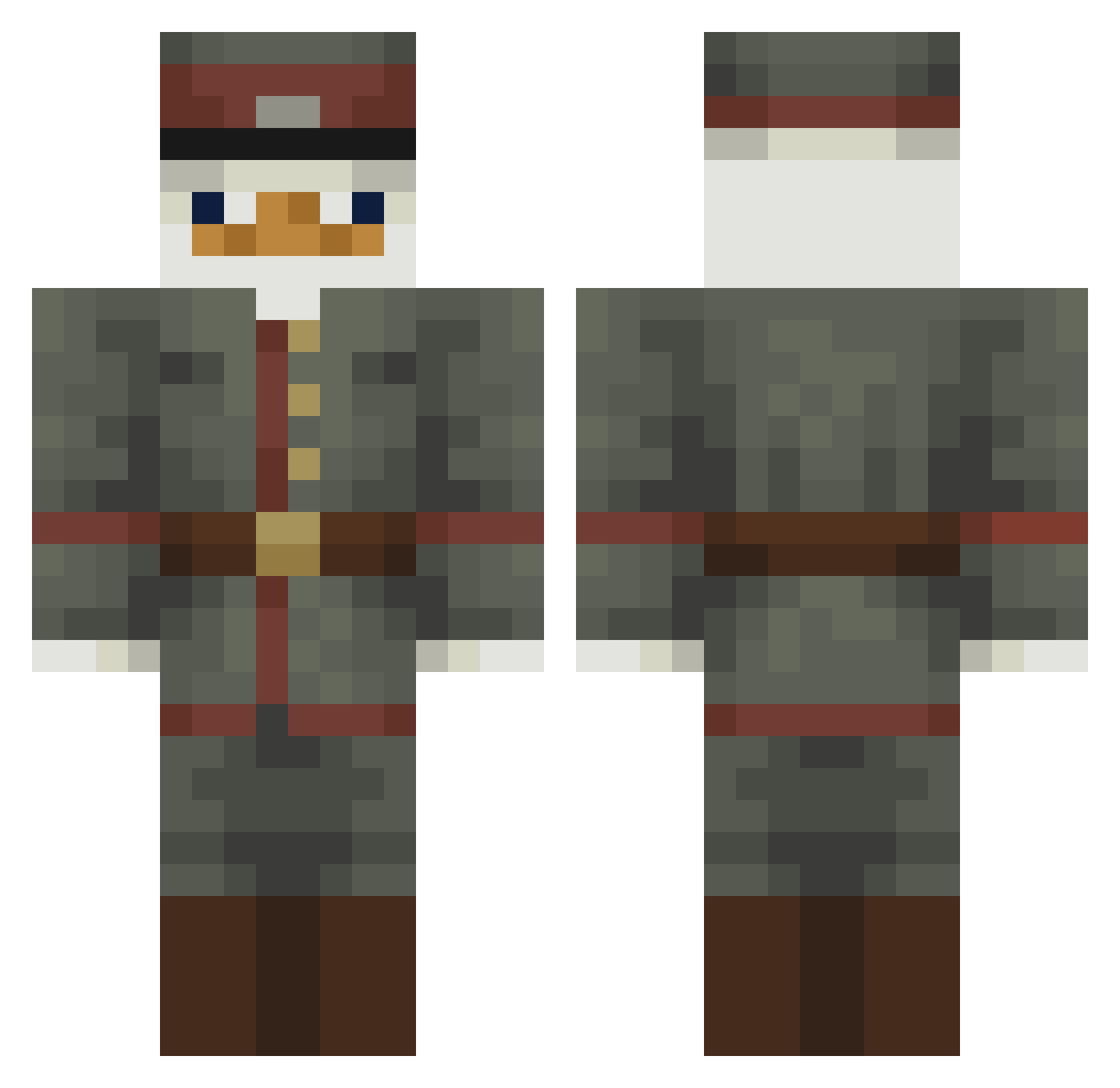 QuinMax007 Minecraft skin, front and back view