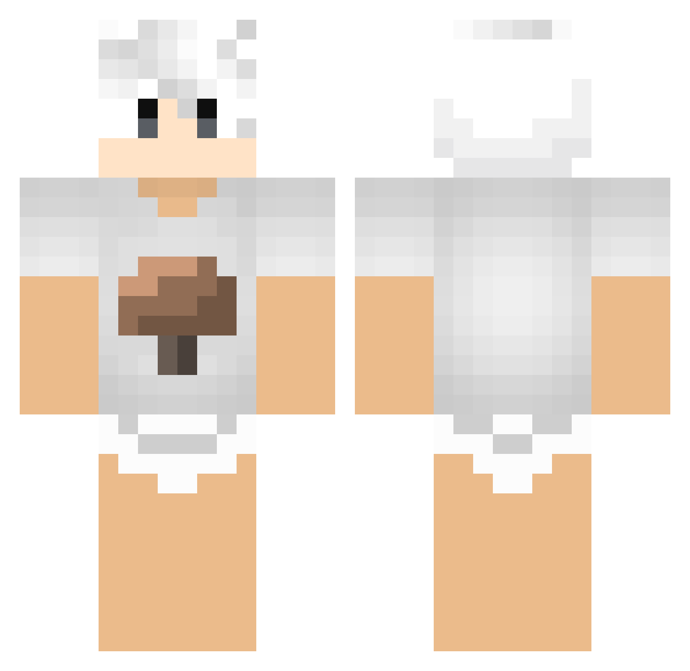 Ki0ox Minecraft skin, front and back view