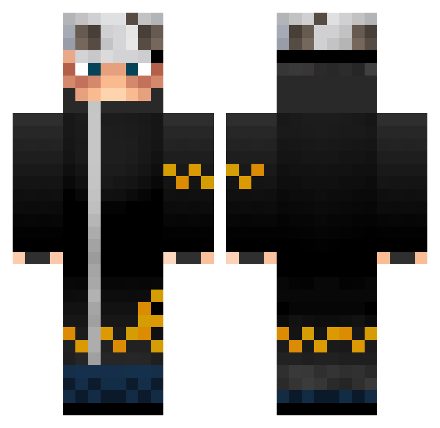 s7igmata Minecraft skin, front and back view