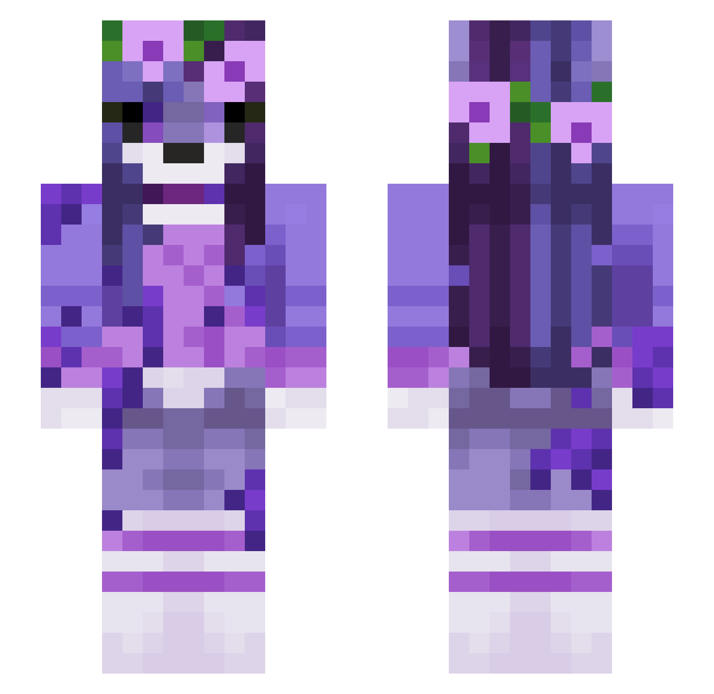 Tob_ii Minecraft skin, front and back view