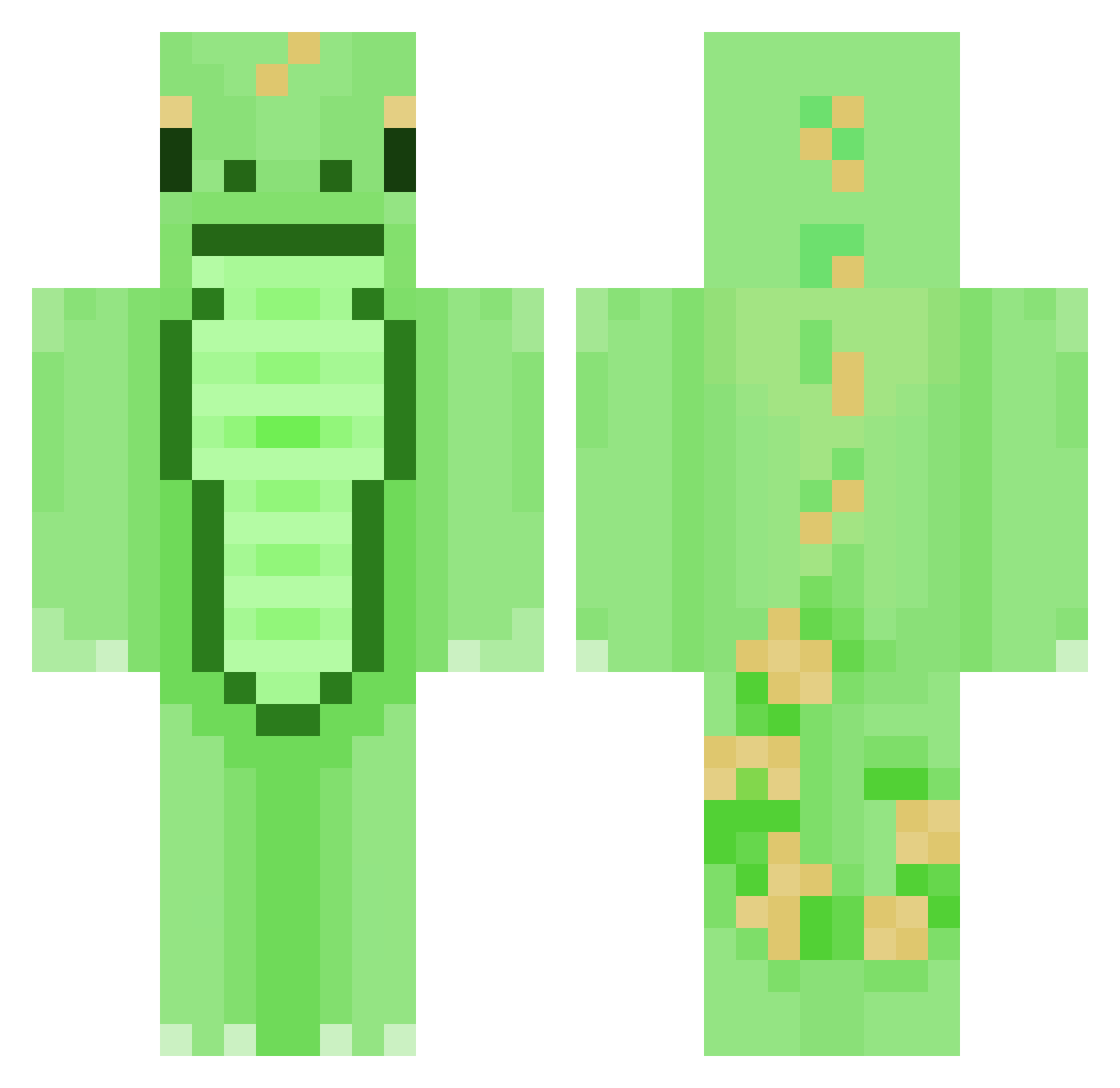 o0Moist0o Minecraft skin, front and back view