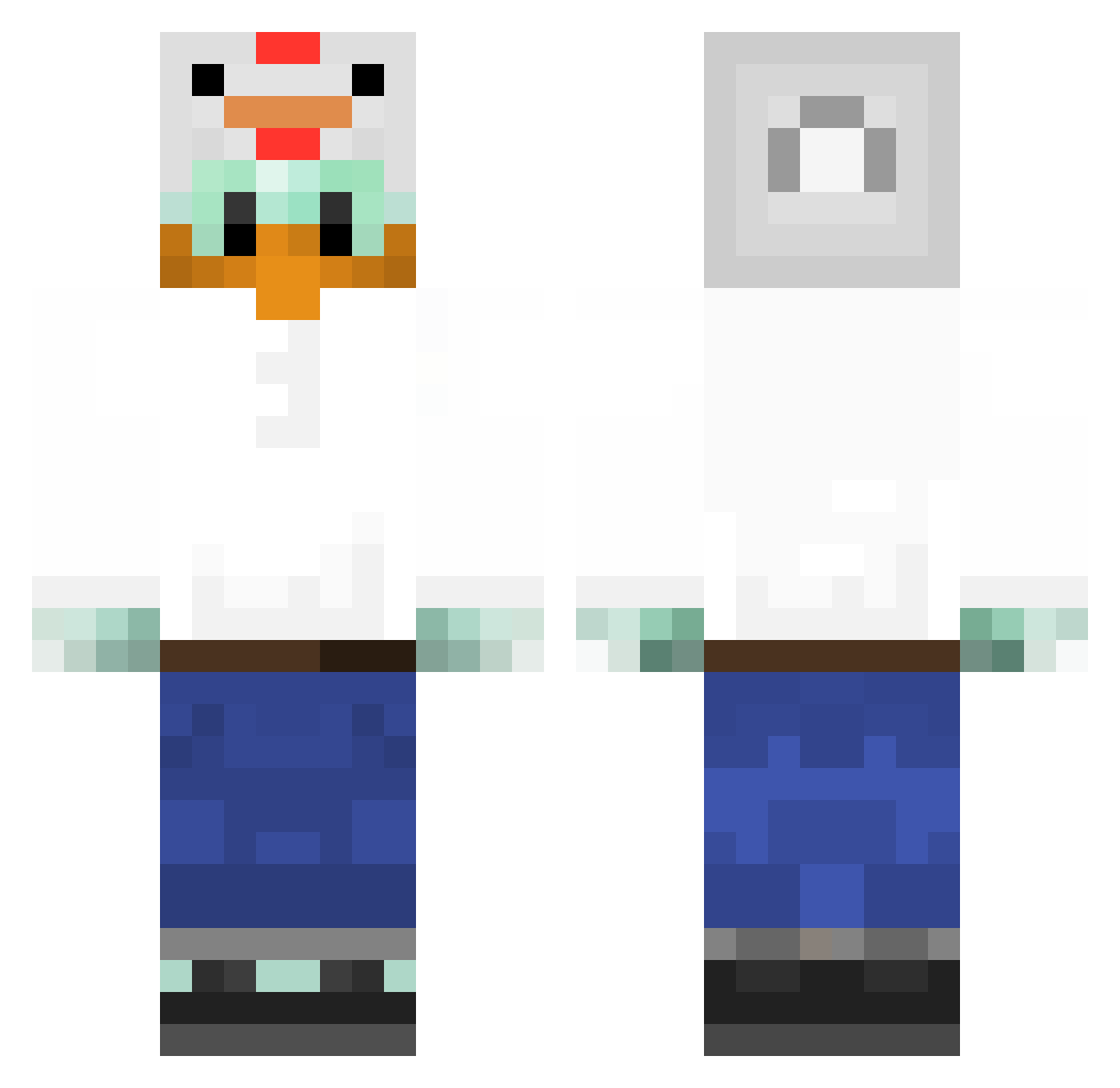 GokuuOG Minecraft skin, front and back view