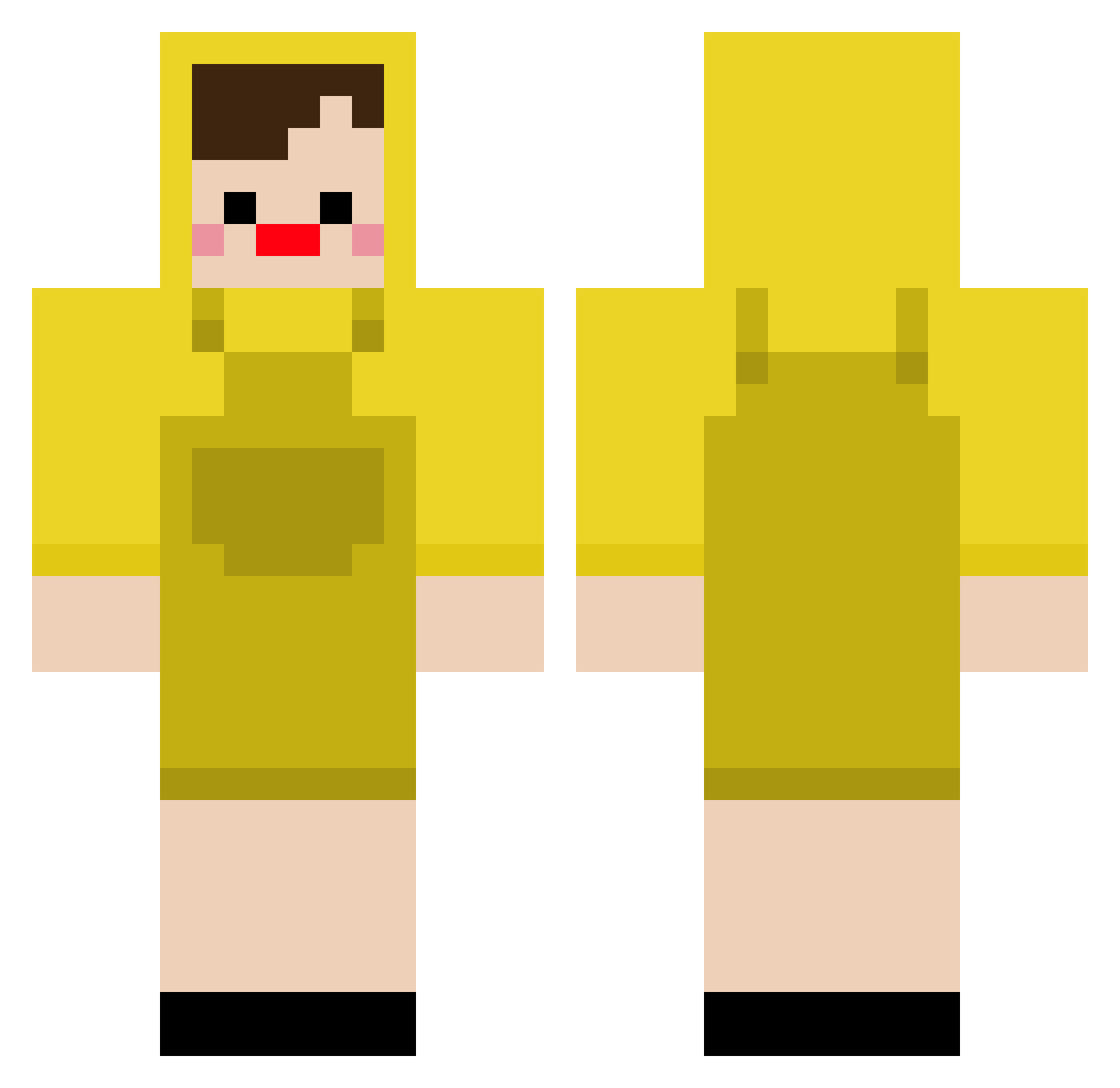 bae_chunsam Minecraft skin, front and back view
