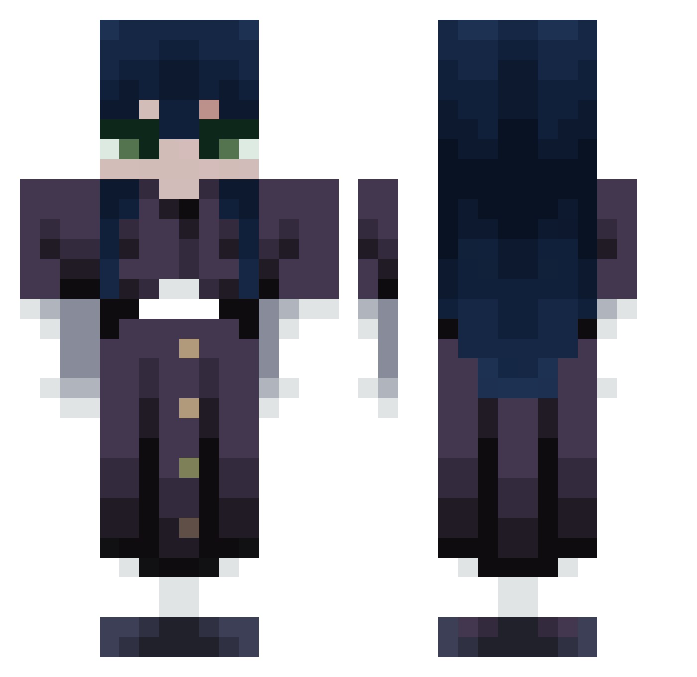 starsinfinite Minecraft skin, front and back view