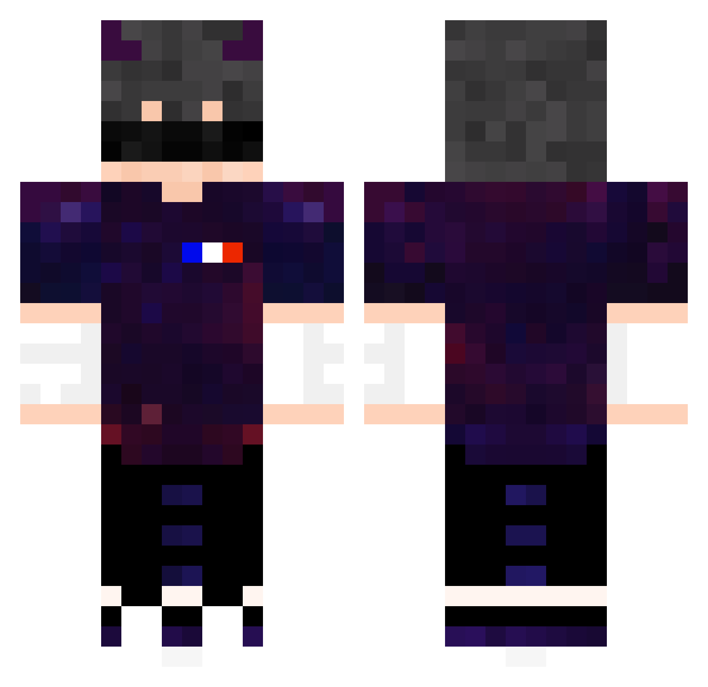 yFyepelARCANJO Minecraft skin, front and back view
