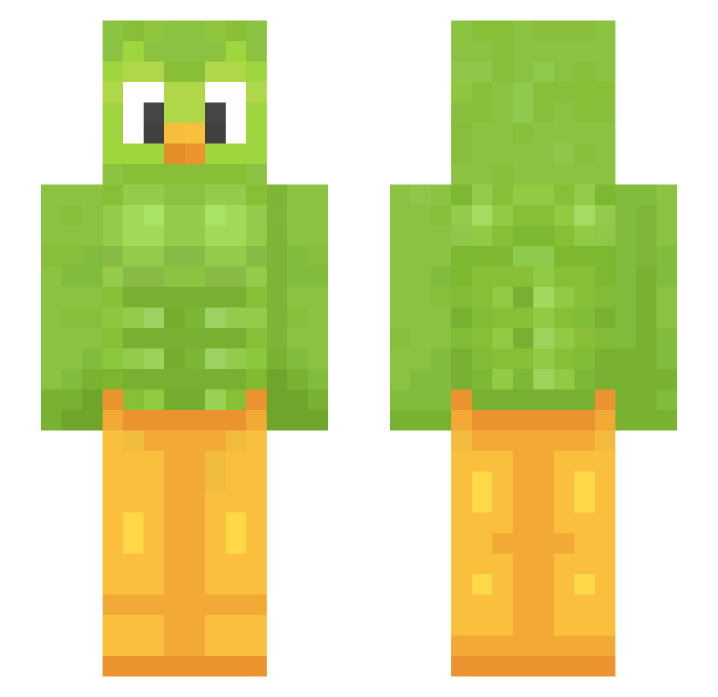 DuolingoDxddy Minecraft skin, front and back view