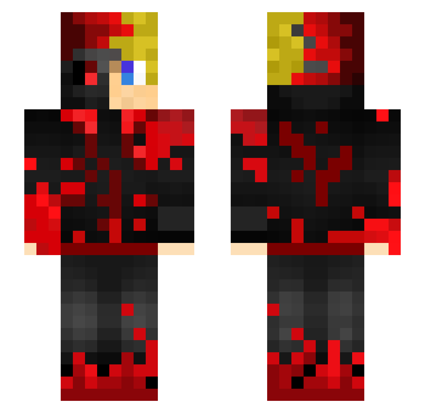 amirfamily Minecraft skin, front and back view