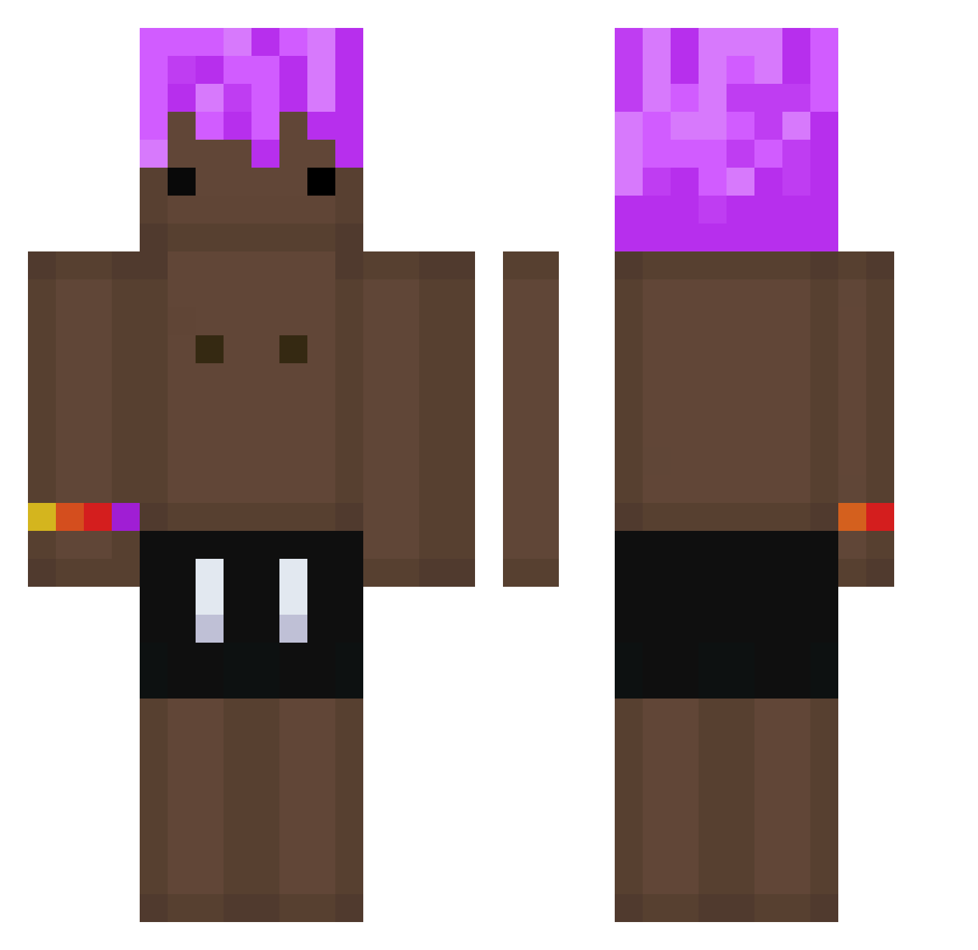 yFox3000_ Minecraft skin, front and back view