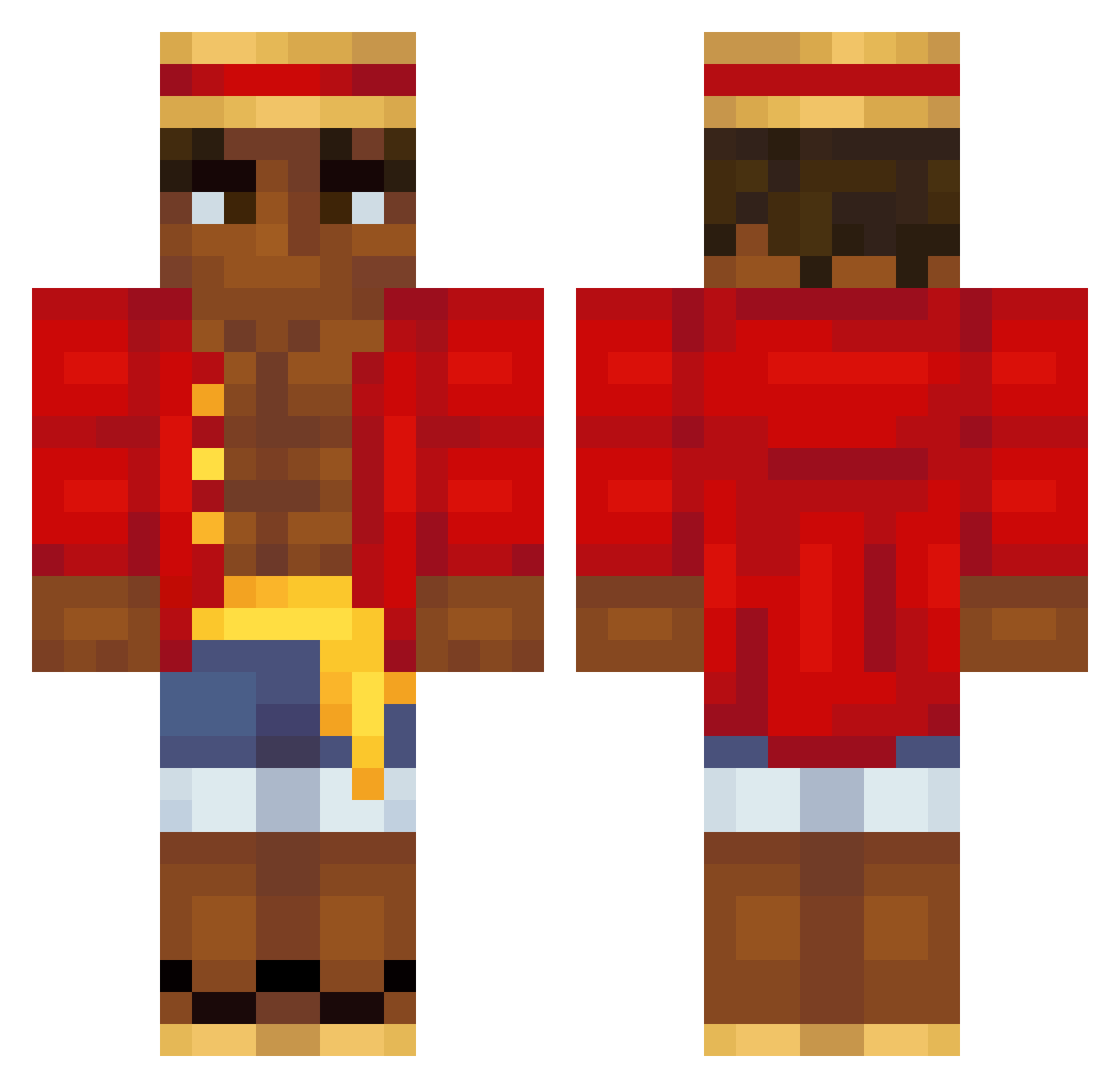 AlbertAmalie Minecraft skin, front and back view