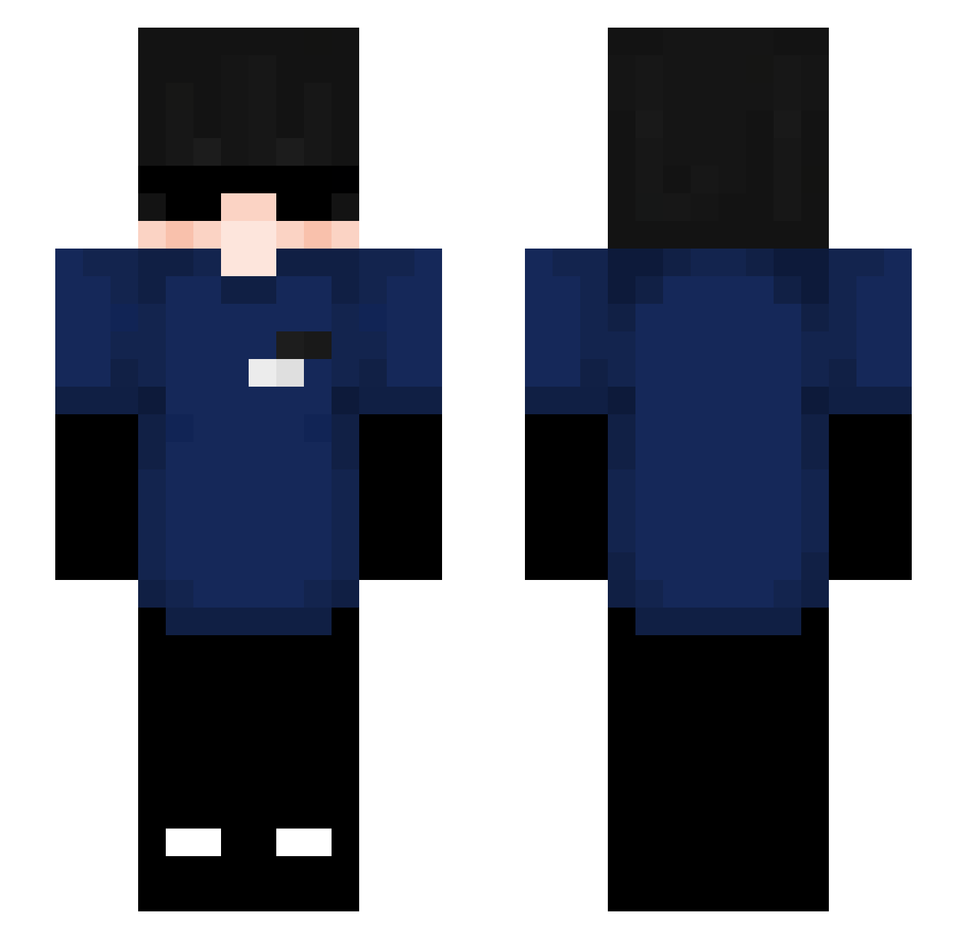 Zz_Joseph Minecraft skin, front and back view