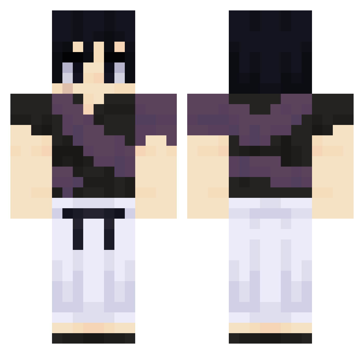 ik1gai Minecraft skin, front and back view