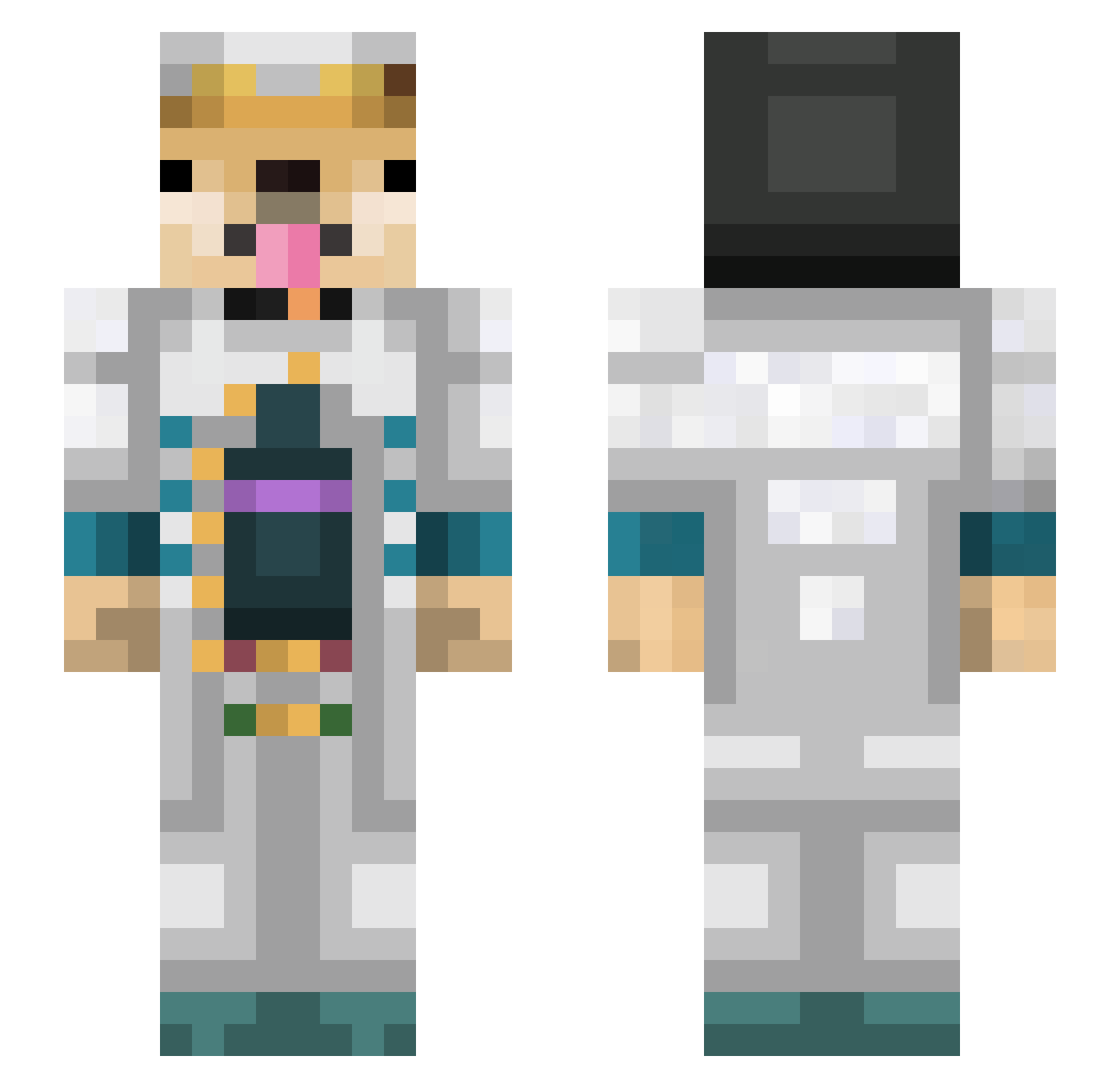 SIR_TheoGx Minecraft skin, front and back view