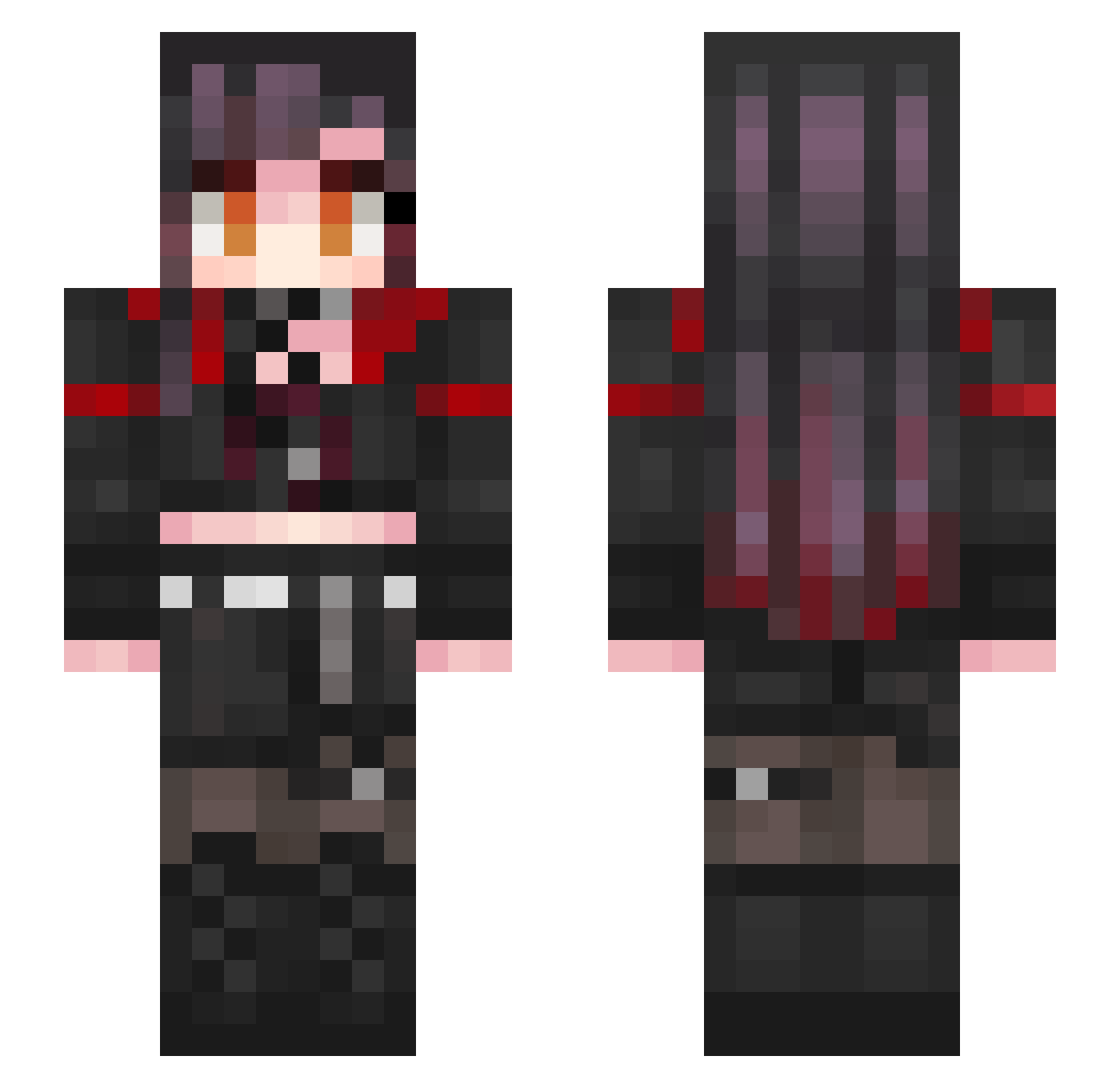 stygianlin Minecraft skin, front and back view
