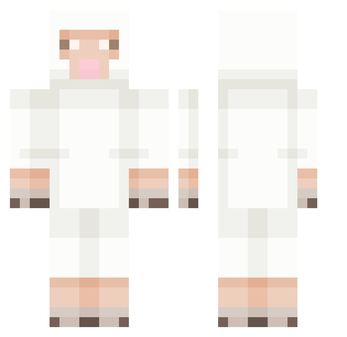 Birdqwq Minecraft skin, front and back view