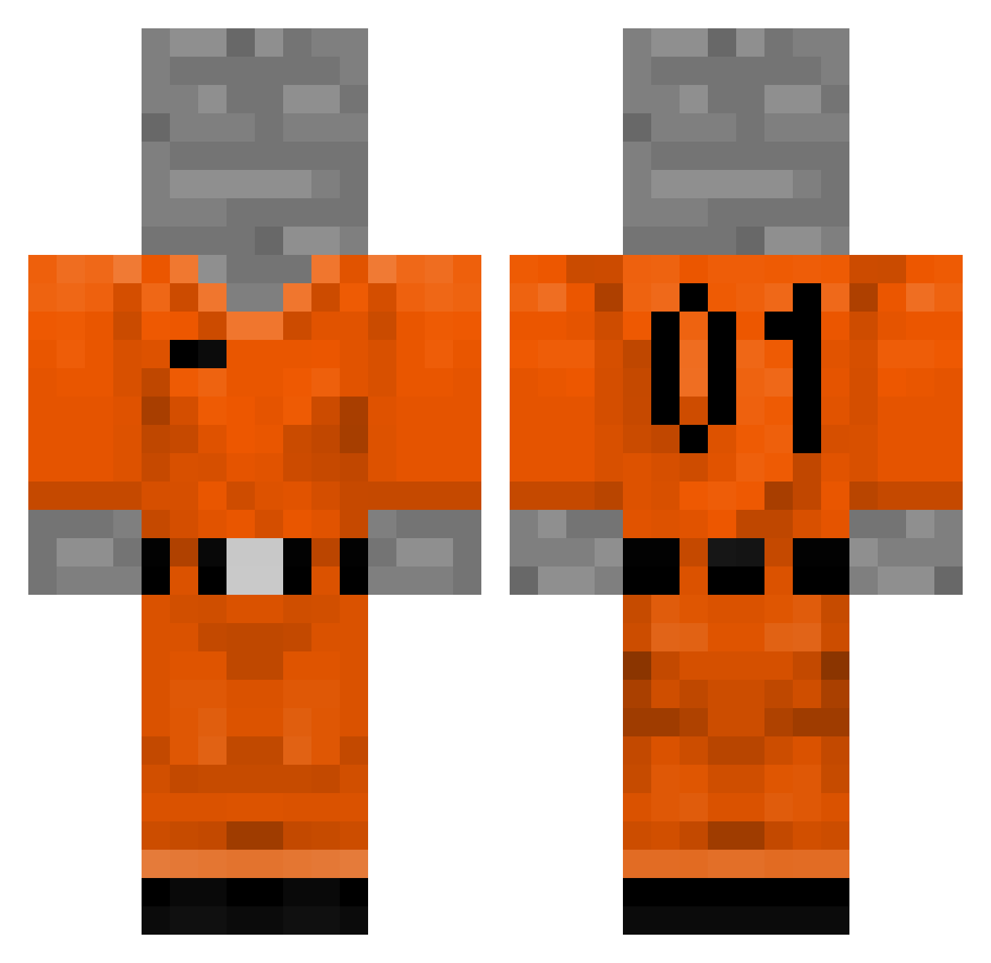 Yazata Minecraft skin, front and back view