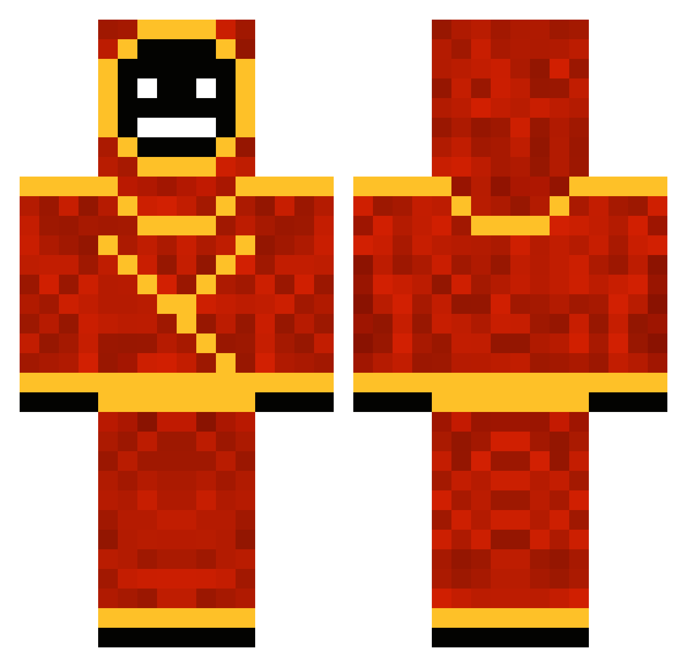 Tatsumakei Minecraft skin, front and back view