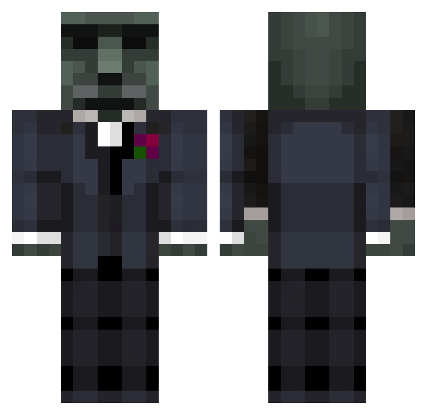 wloix Minecraft skin, front and back view