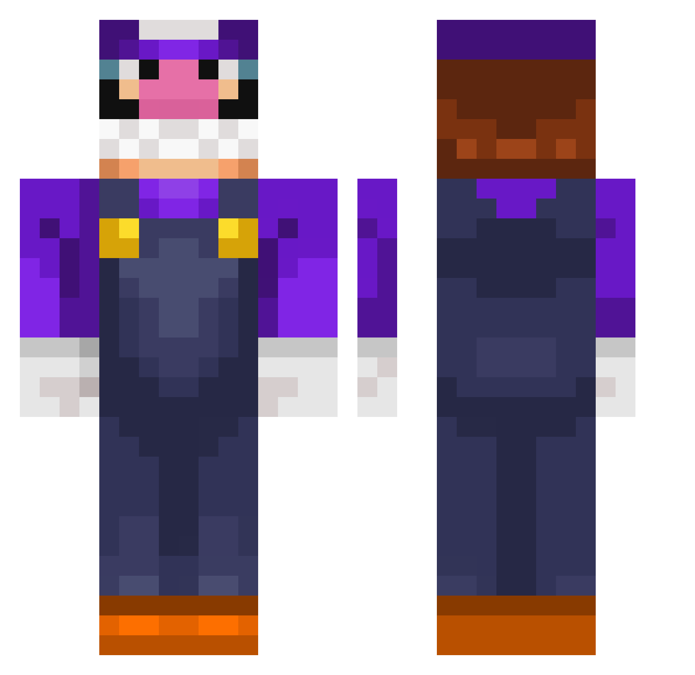egirlsniper Minecraft skin, front and back view