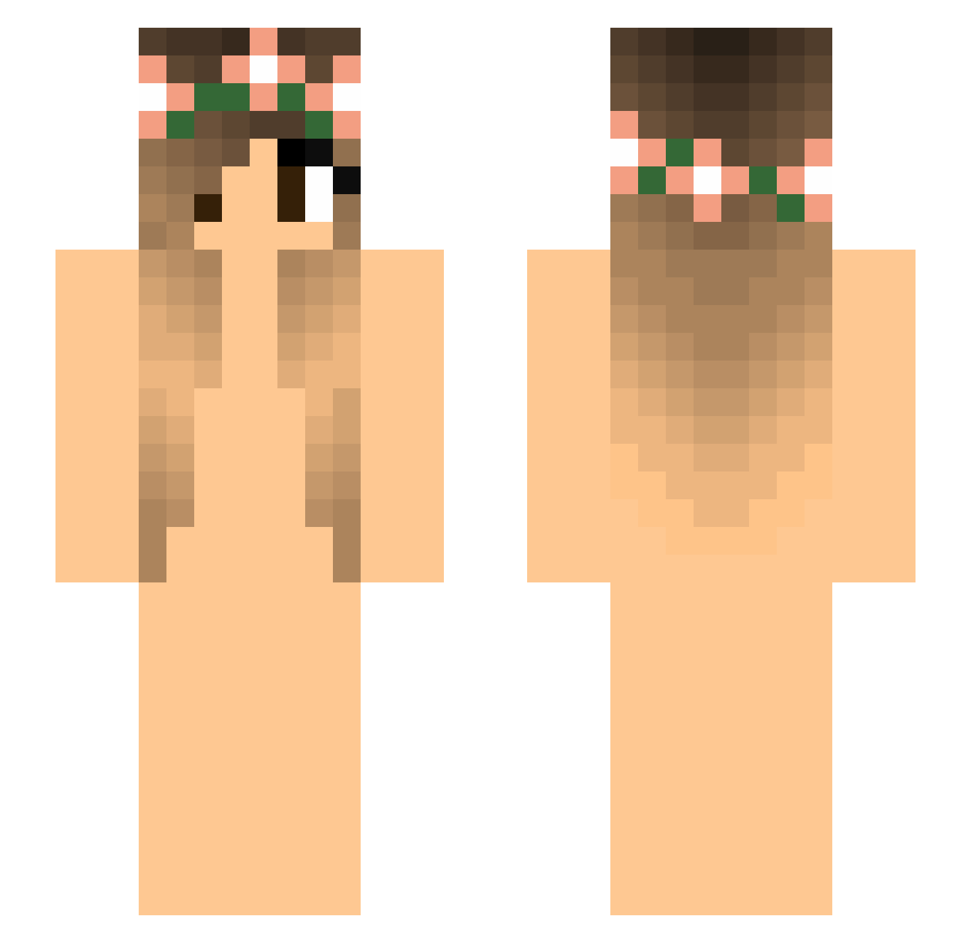 Trottie Minecraft skin, front and back view
