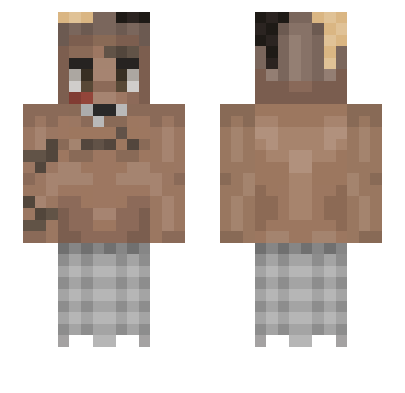 goslow0 Minecraft skin, front and back view