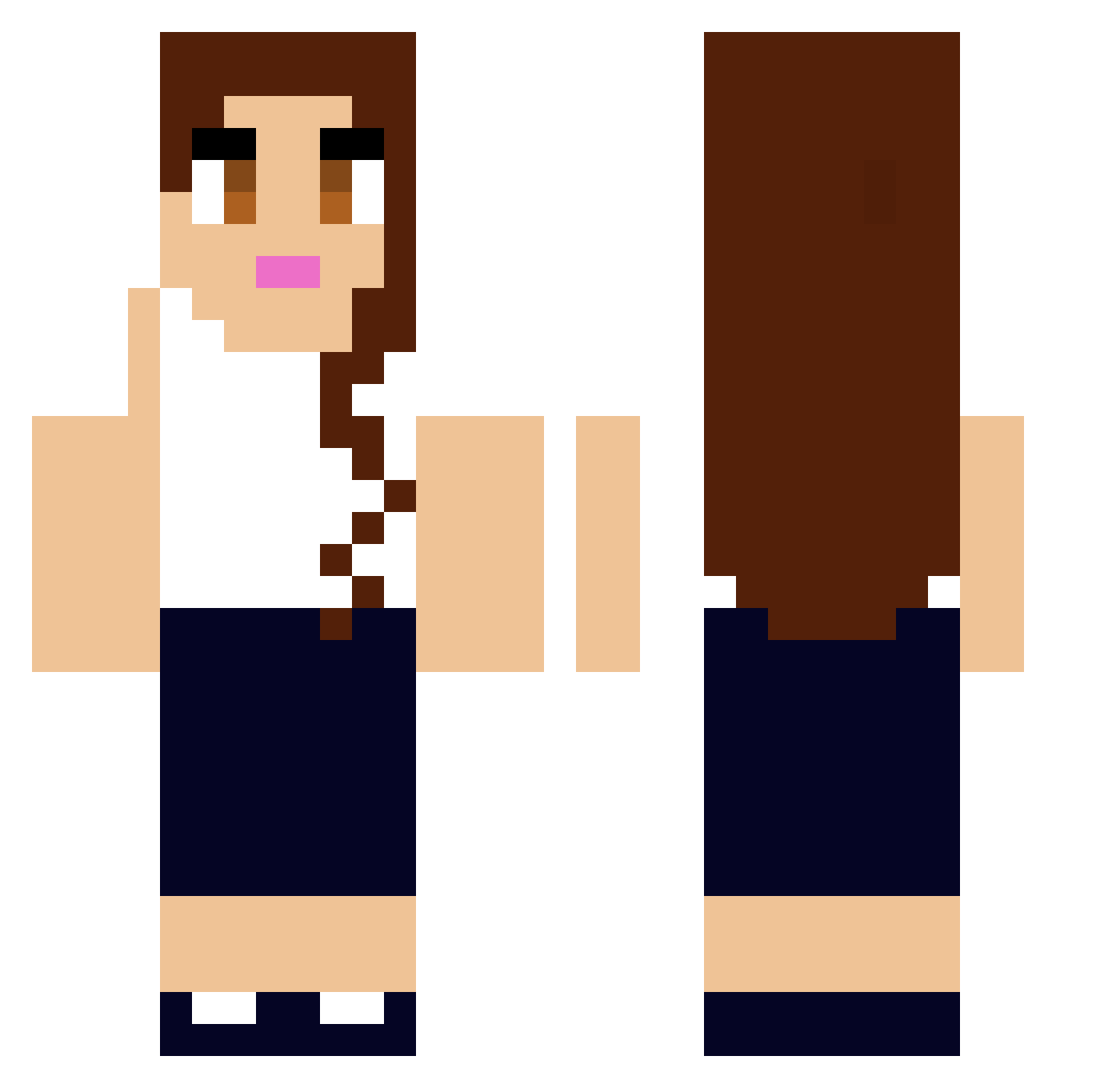S03 Minecraft skin, front and back view