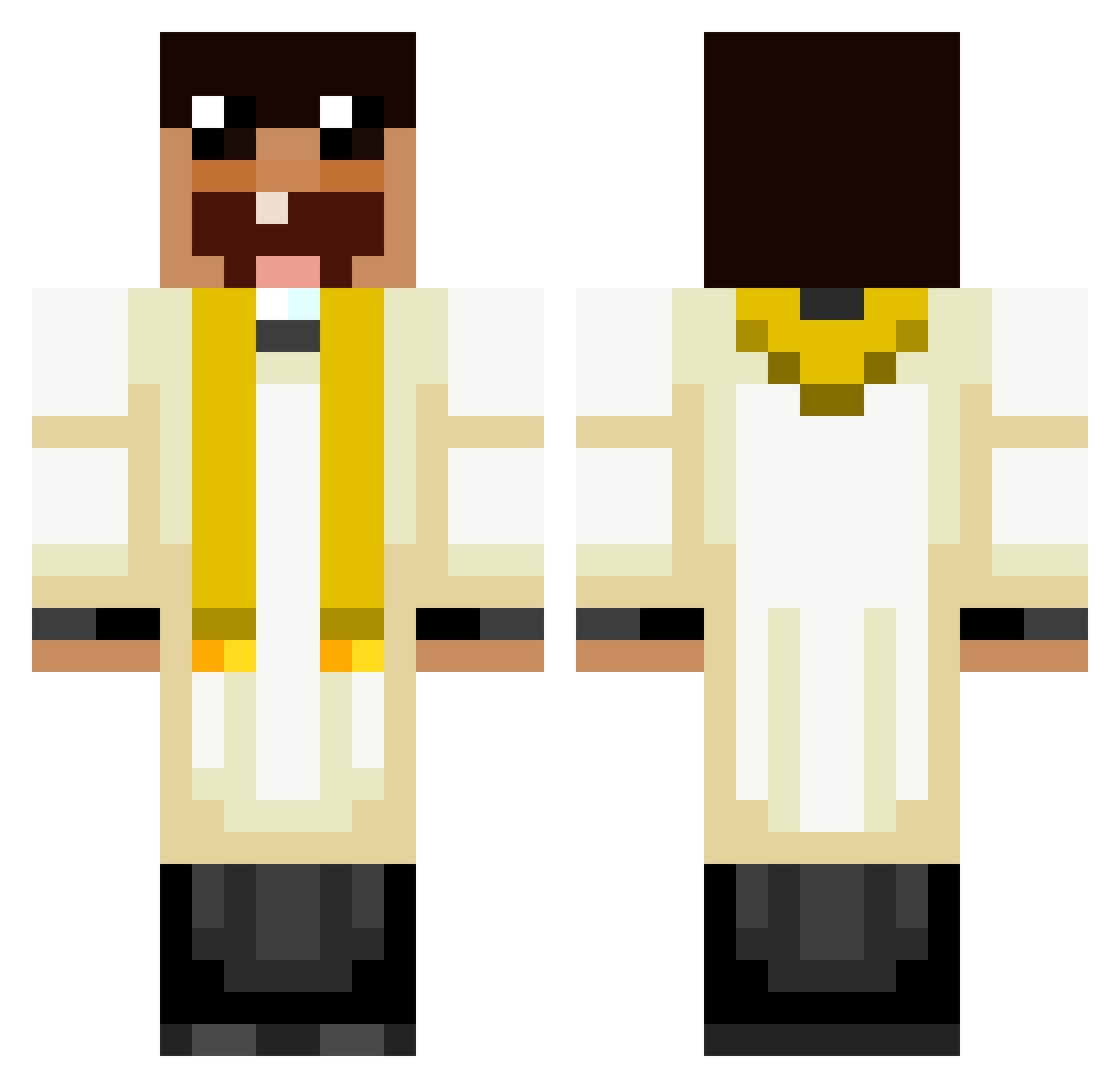 GalaxyBoi9 Minecraft skin, front and back view