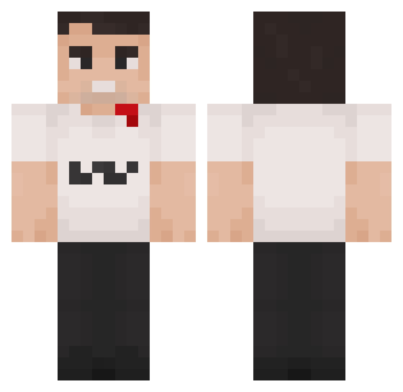 deadfraggy Minecraft skin, front and back view