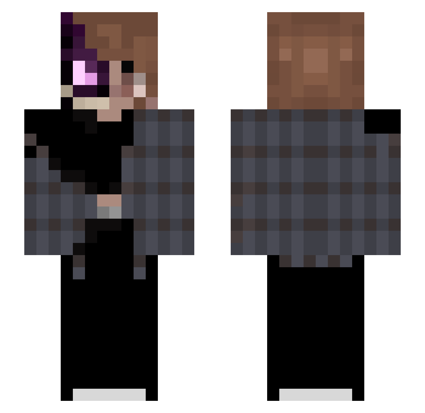 Abraxasus Minecraft skin, front and back view