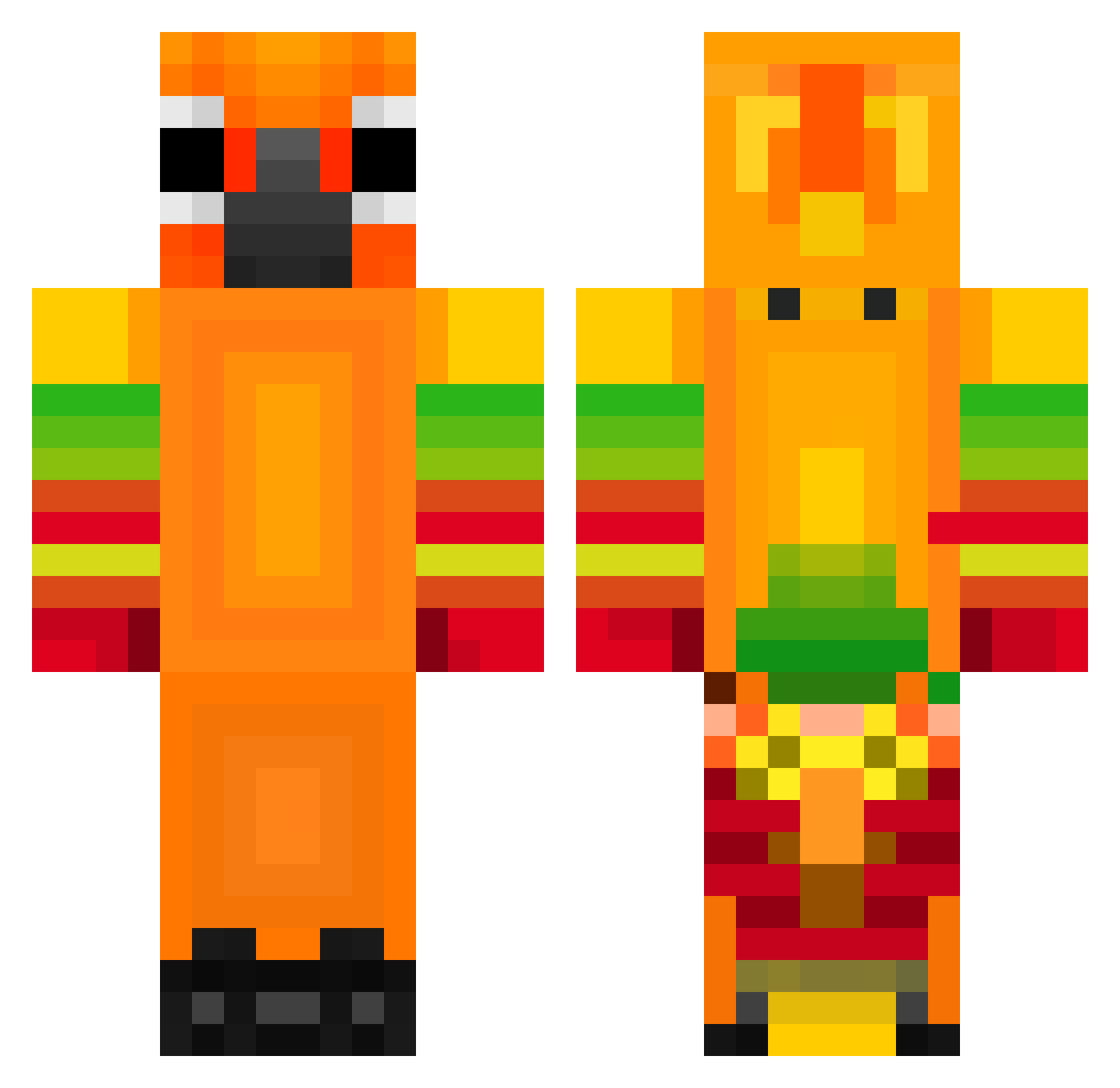 LordDarkfeu71 Minecraft skin, front and back view