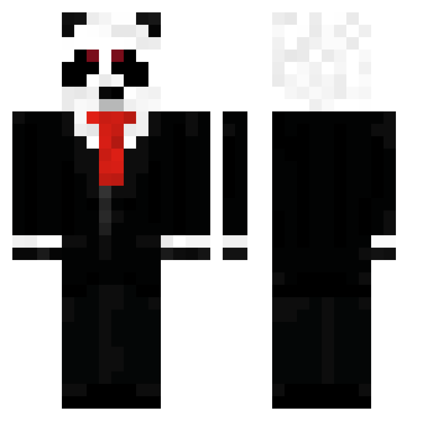 zyphakk Minecraft skin, front and back view