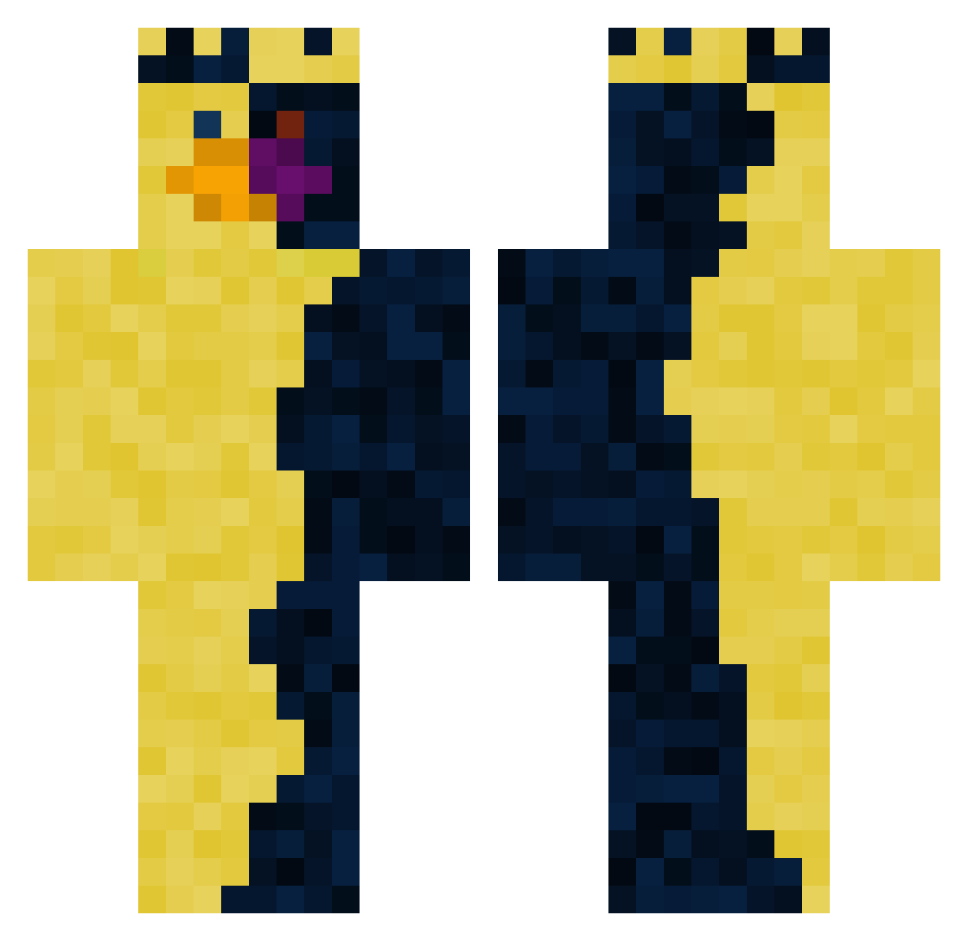 www_silence_de Minecraft skin, front and back view