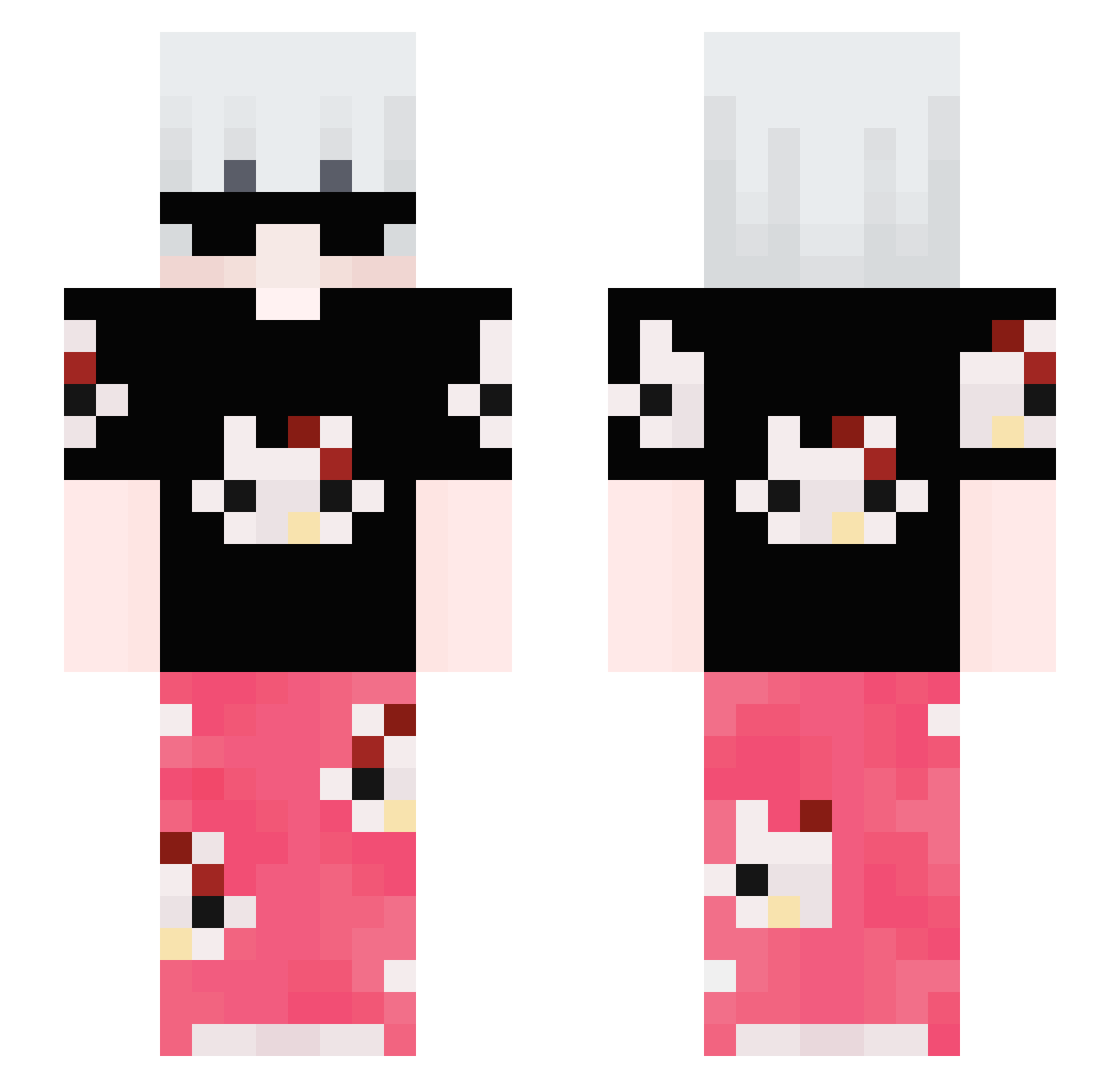 _misiu_P Minecraft skin, front and back view