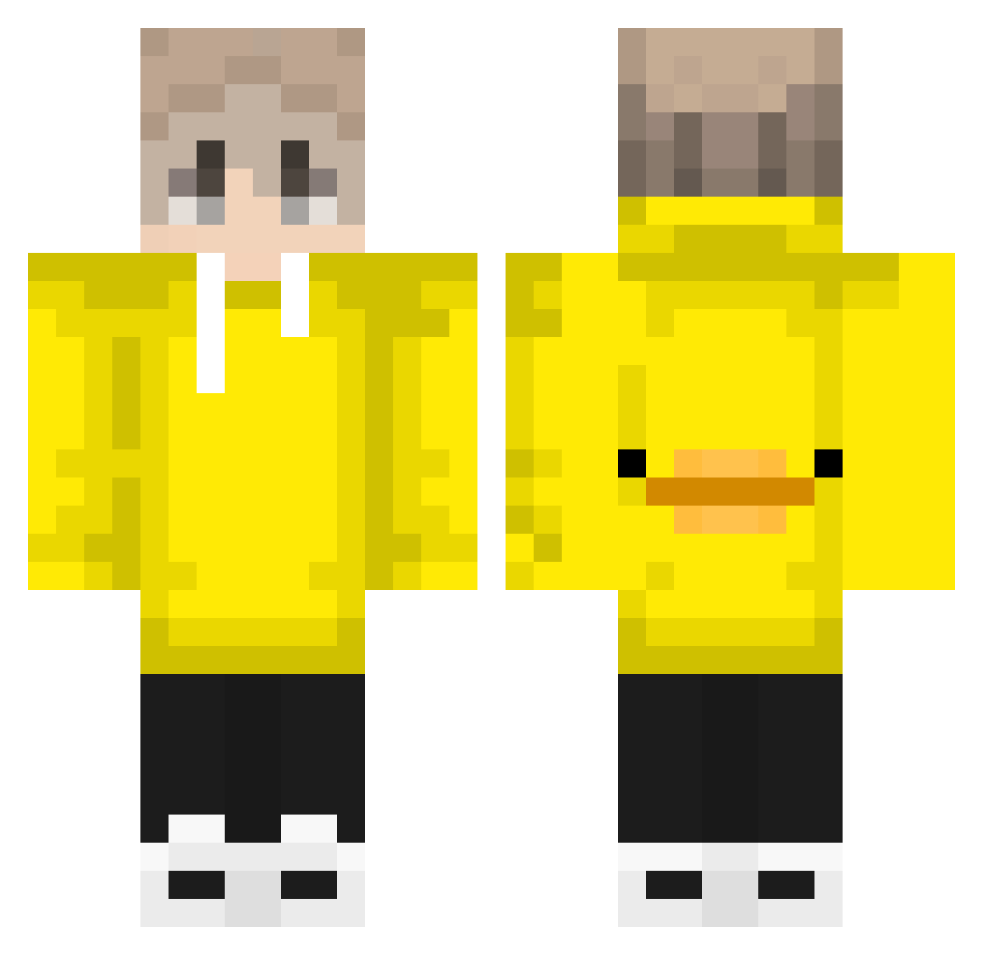 Myboyjj Minecraft skin, front and back view