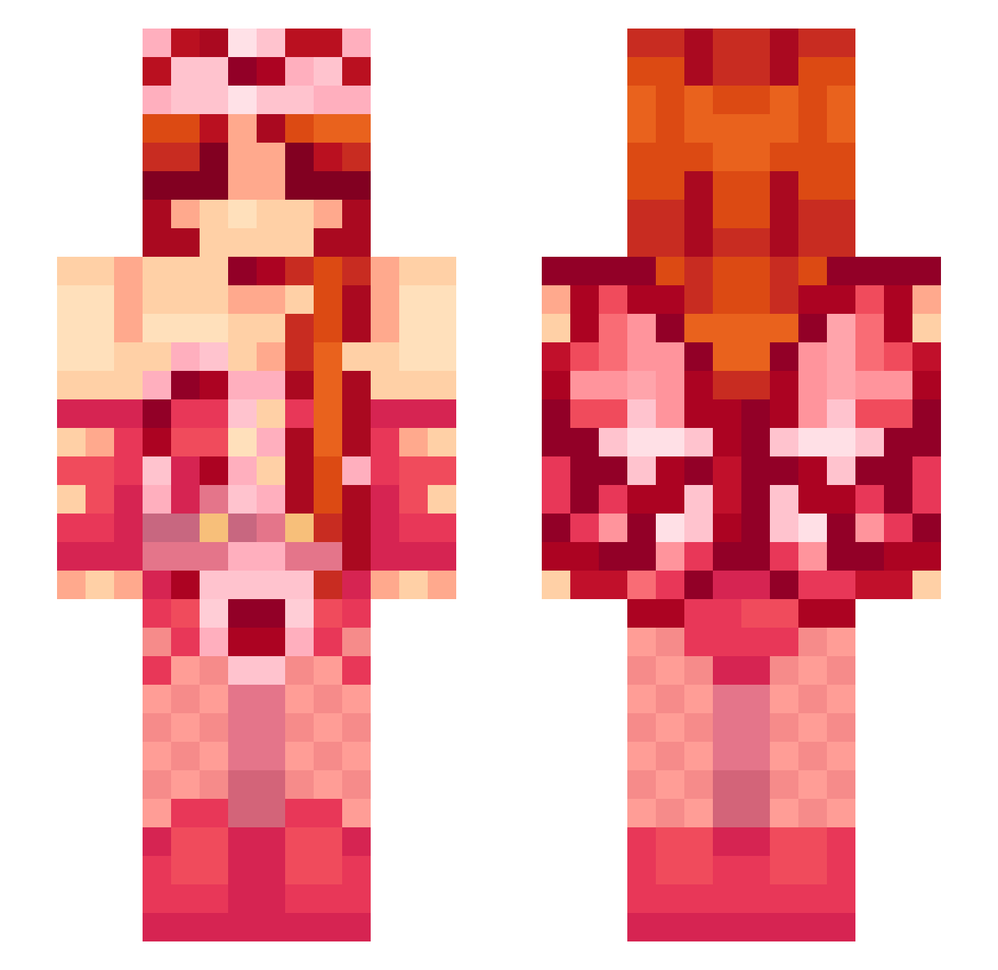 Space_Blueberry Minecraft skin, front and back view