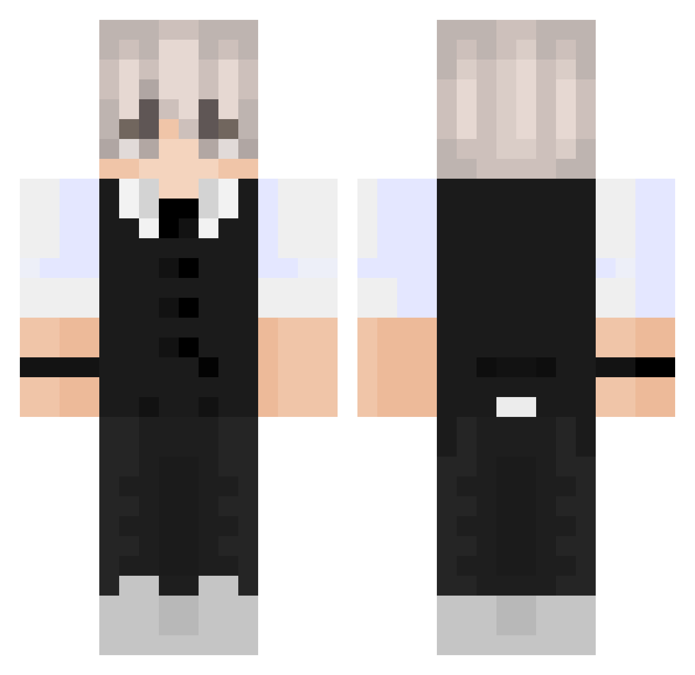 SrZahur Minecraft skin, front and back view